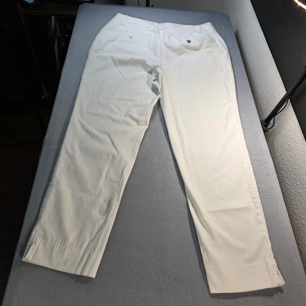 Chico's Off‎ White Straight Leg Crop Pants Size 1T US 8T  Business Casual Chinos